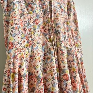 En Saison Floral Halter Maxi Dress Pink Blue Yellow Bustier Cottagecore Coquette